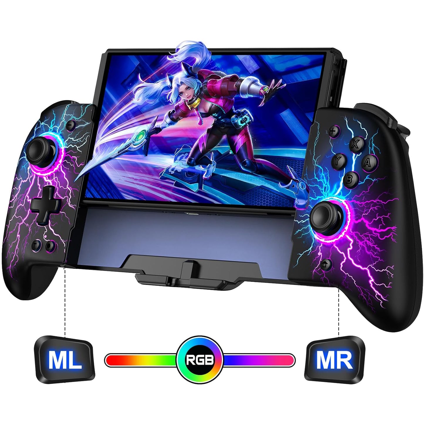 Spican Switch Controllers for Nintendo Switch with Ergonomic Design