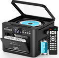 Greadio Boombox CD and Cassette Player Combo - Portable Rechargeable