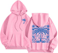 Pink Hoodie Cute Pink Graphic Hoodies for Teen Girls Preppy Sweatshirt
