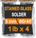 60/40 Solder for Stained Glass by ANOSON - 4 lb Pack
