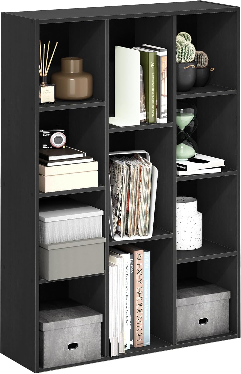 Furinno Luder 11-Cube Open Shelf Bookcase for Stylish Storage