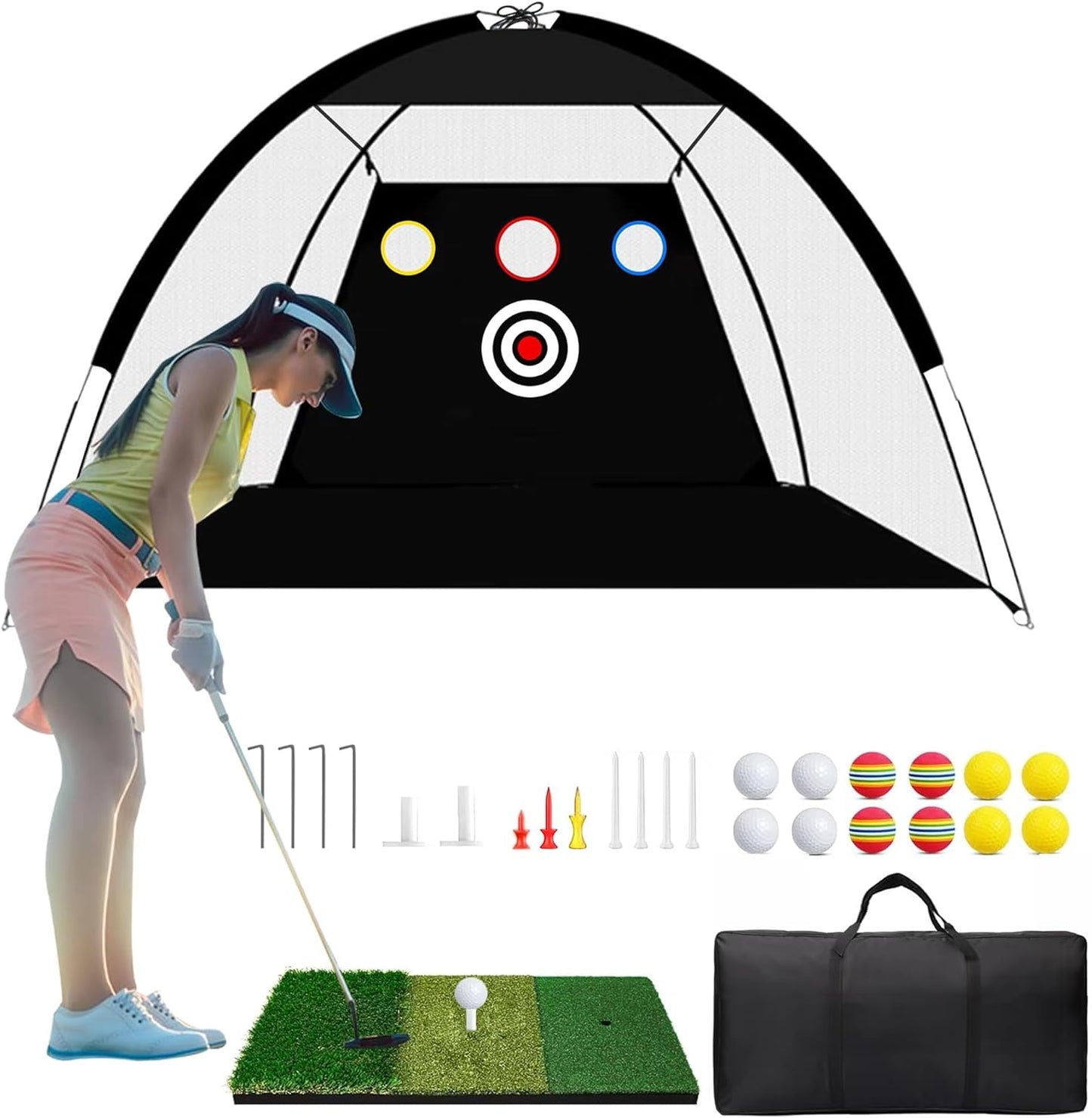 YenNeL Expandable Golf Net - Ultimate Indoor/Outdoor Practice Solution