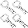 MAXPOWER 11-inch Locking C Clamp 4-Pack - Heavy Duty Clamping
