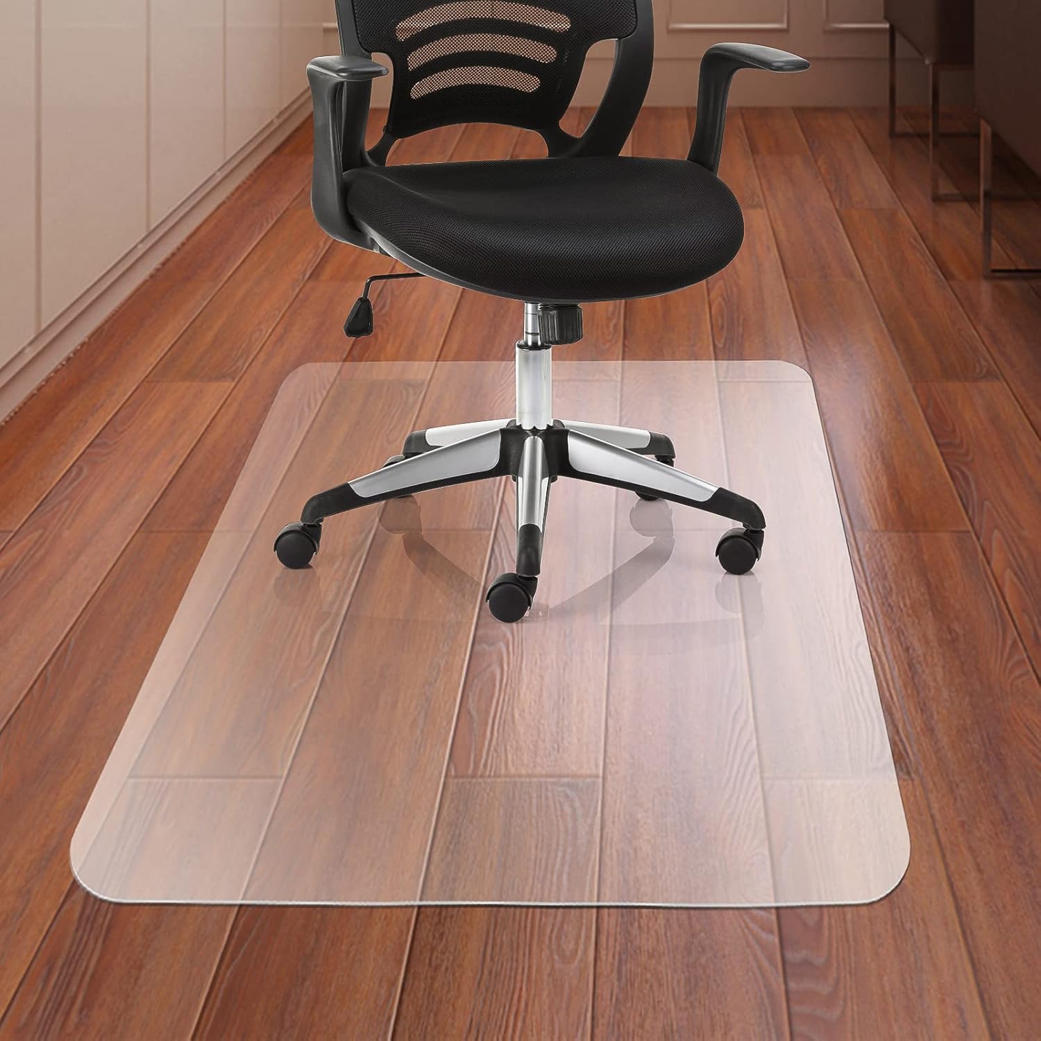 Kuyal 36'' x 48'' Hardwood Floor Chair Mat - Easy Glide & Floor Protection