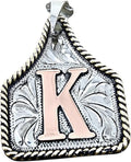 Handmade Cow Tag Copper Initial Necklace - Personalized Style
