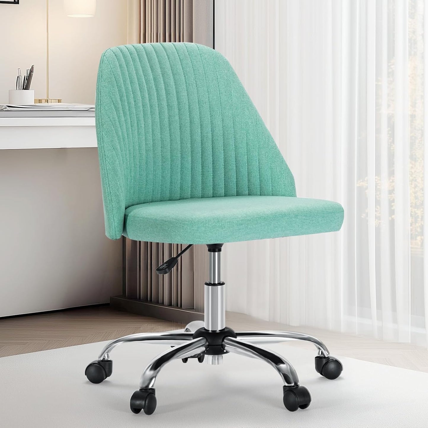 Sweetcrispy Armless Office Chair for Modern Home Office Use