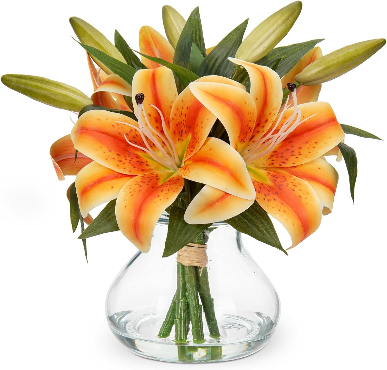 Hollyone Tiger Lily Fall Flowers for Home Decoration in Vase