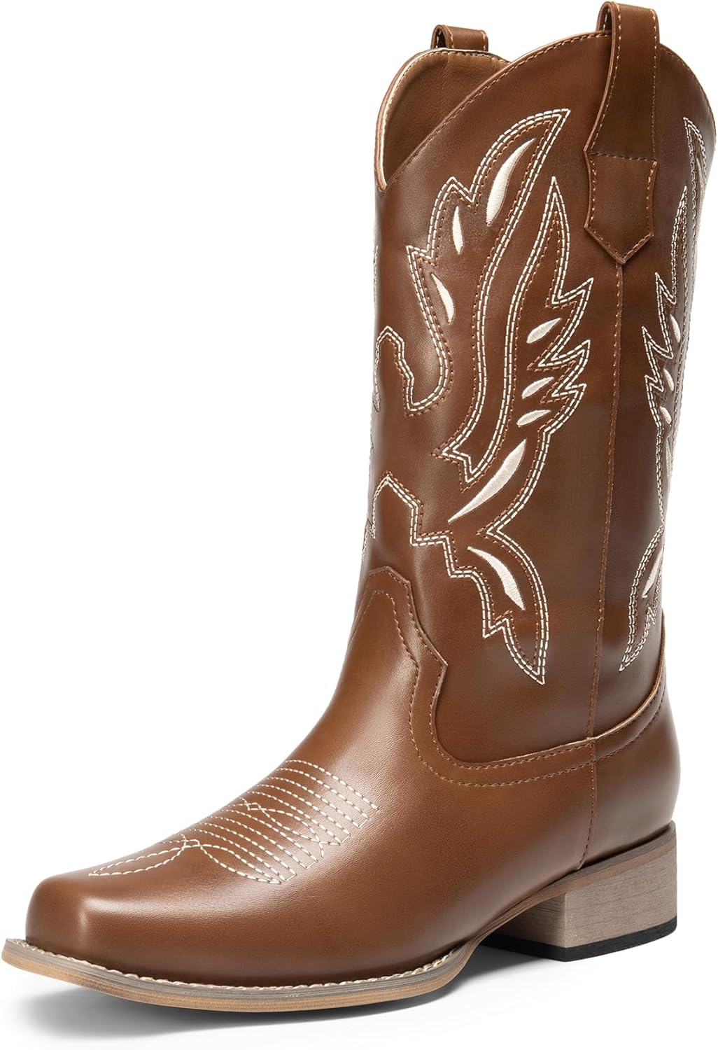 DREAM PAIRS Women's Square Toe Cowboy Boots for Any Occasion