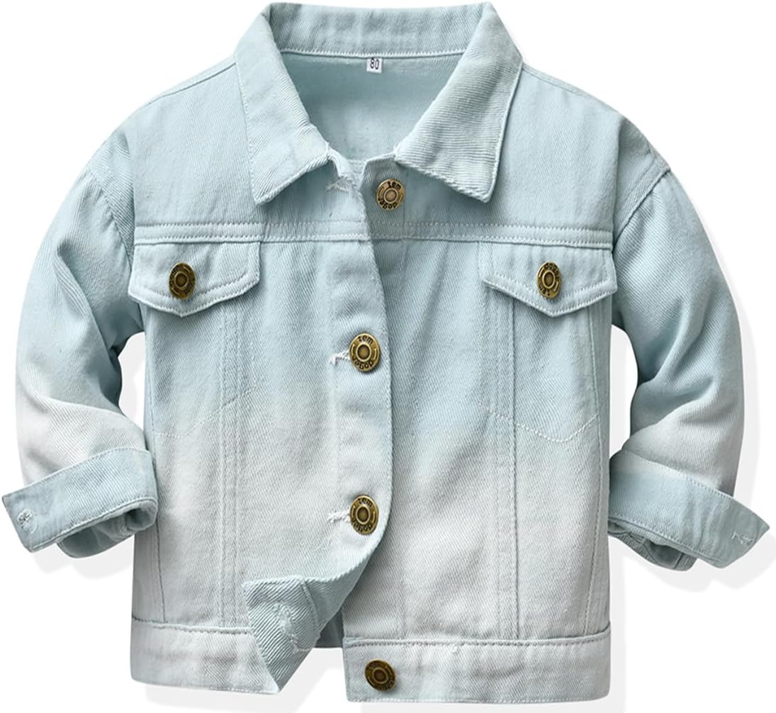 Cromoncent Toddler Denim Jacket for Boys and Girls Stylish Wear