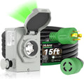 30 Amp Generator Cord 15FT and Power Inlet Box - Reliable Outdoor