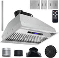 Insert Range Hood 900CFM 30 in Stainless Steel - Quiet Powerful Vent