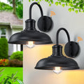 12in Dusk to Dawn Outdoor Gooseneck Barn Light 2-Pack - Auto On/Off