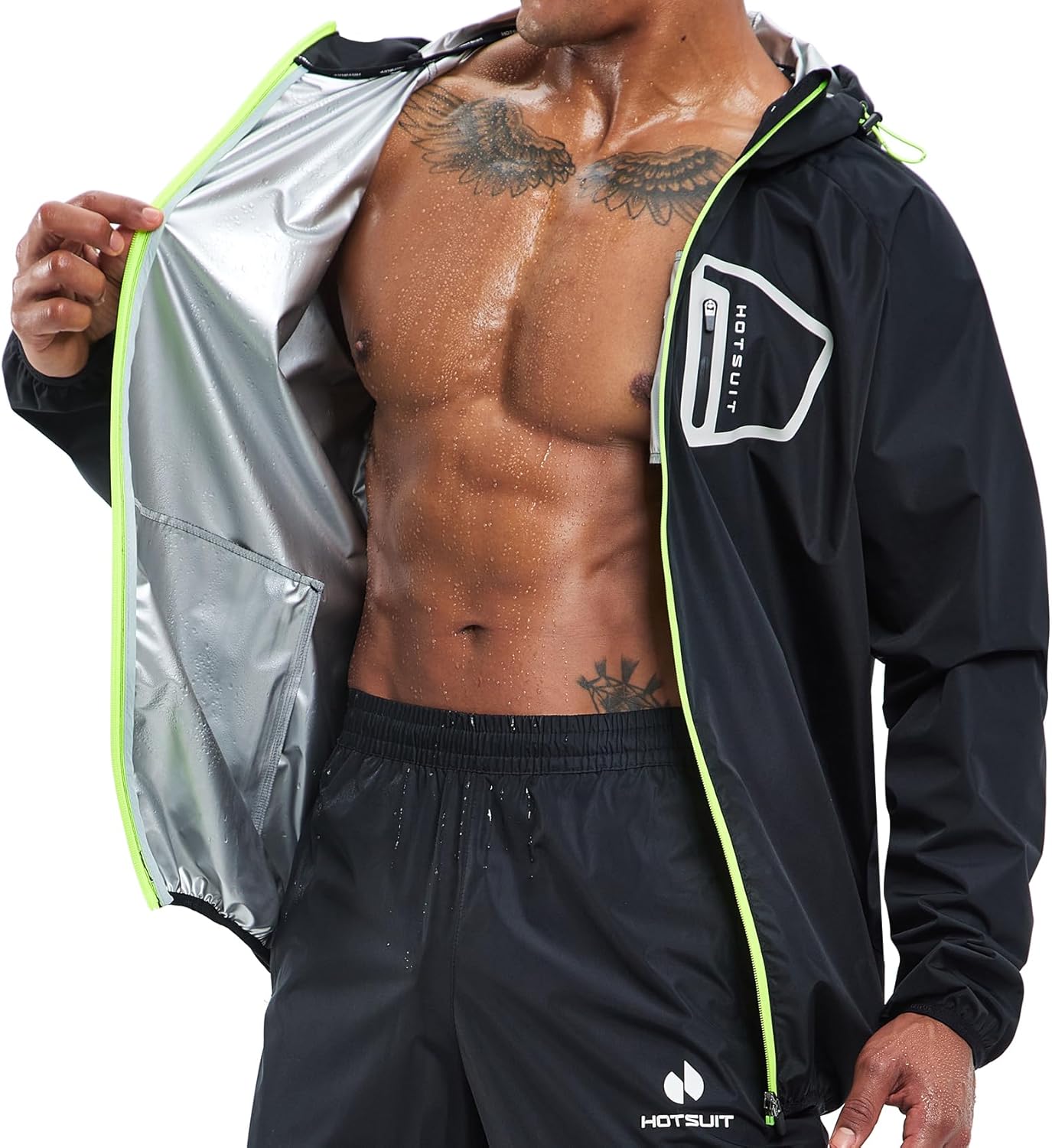 HOTSUIT Sauna Suit for Men - Anti Rip Boxing Sweat Jacket