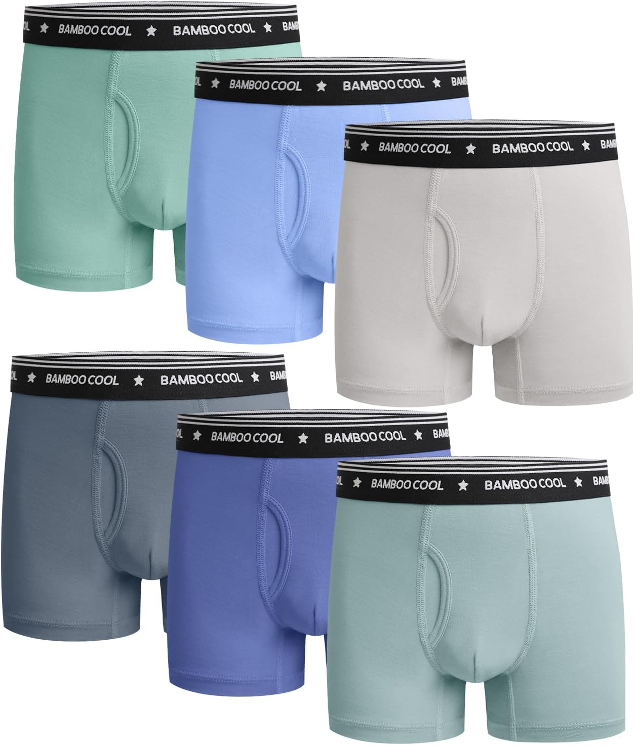 Bamboo Cool Boys Underwear Lightweight Moisture-Wicking Boxer Briefs