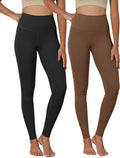 Buttery Soft Lounge Yoga Leggings 2-Pack - High Waist Comfort