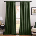 Olive Green 100% Blackout Curtains 96 in 2 Panels - Luxury Thermal