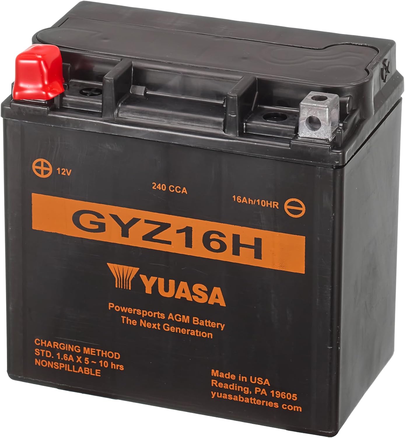 Yuasa GYZ16H AGM Battery with High CCA and Long Life
