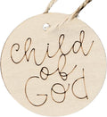 Set of 20 Religious Christmas Ornaments - Child of God Script