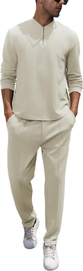 Men's Tracksuits 2 Piece Casual Athletic Jogging Outfit - Breathable