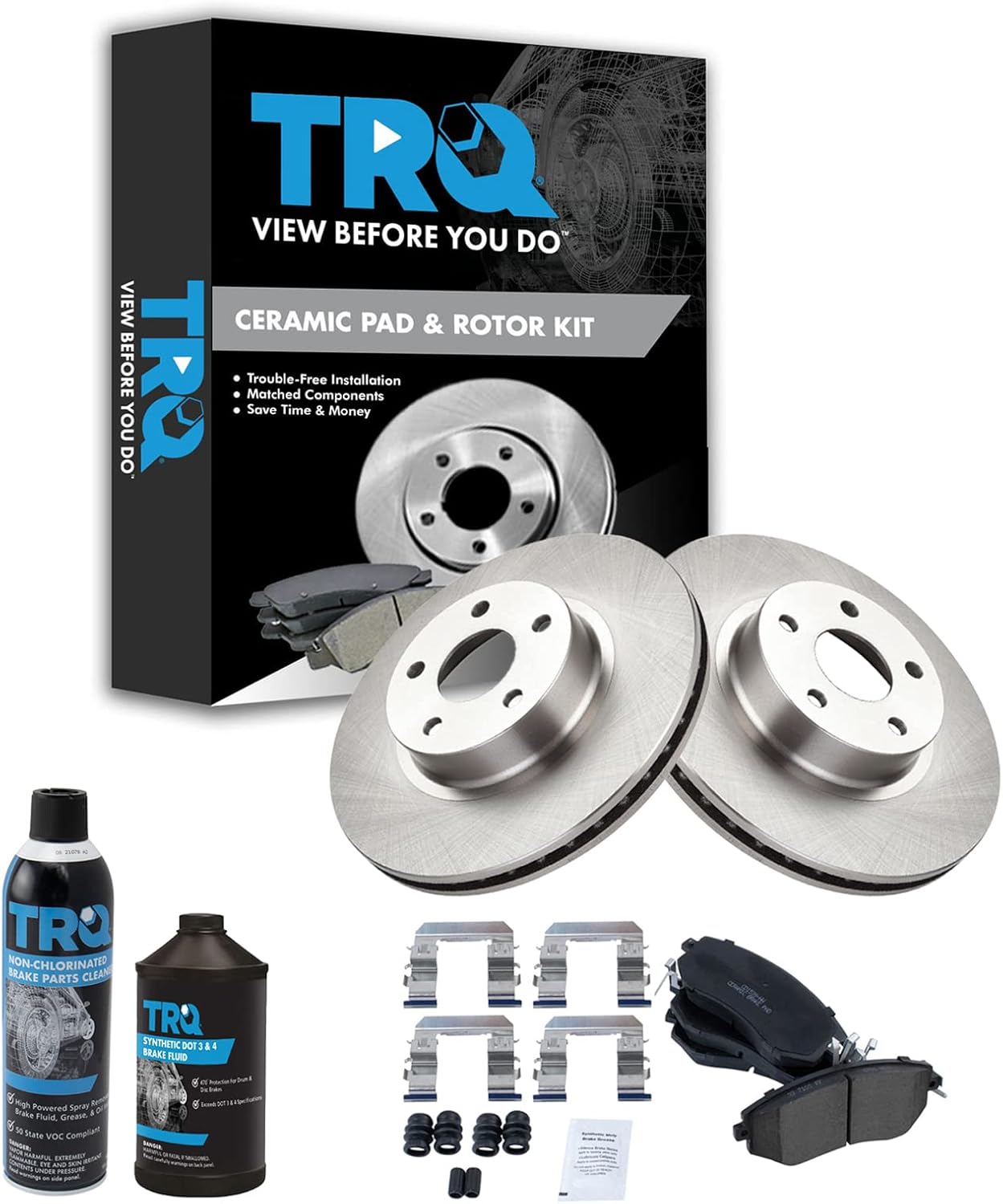 TRQ Front Brake Pad & Rotor Kit for Scion FR-S & Subaru BRZ