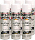 Semi-Gloss White 6-Pack Spray Paint - High Performance Enamel