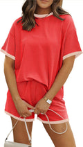 Women's Ribbed 2 Piece Summer Tracksuit Set - Oversized Lounge