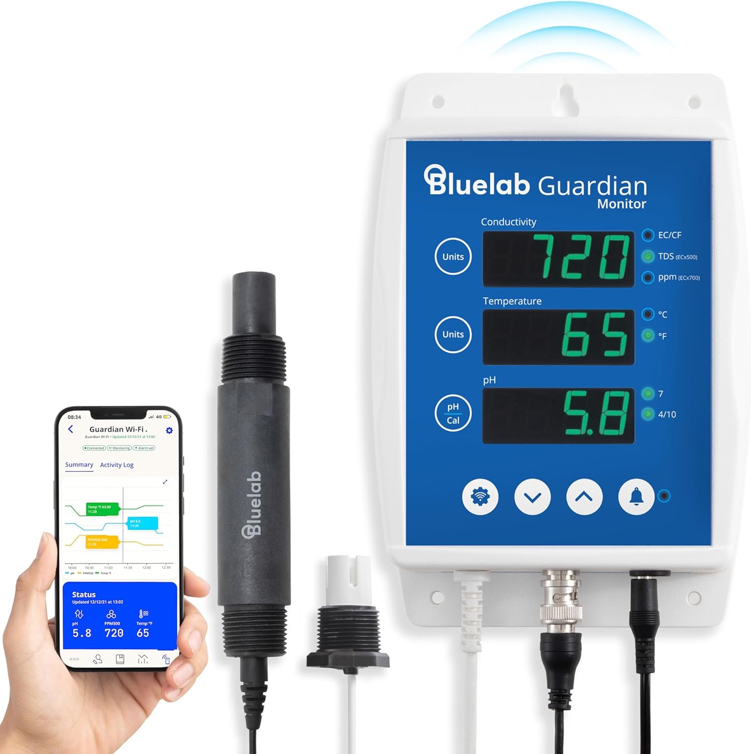 Bluelab Guardian Monitor Inline Wi-Fi for pH and Temperature Control