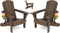 Folding Adirondack Chair Set of 2 - Adjustable Outdoor Comfort