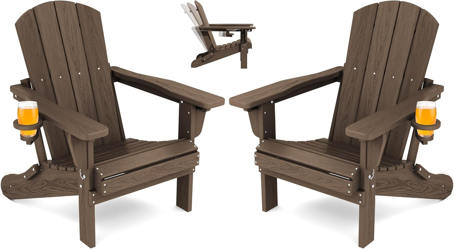 Adjustable Folding Adirondack Chair Set of 2 for Ultimate Comfort