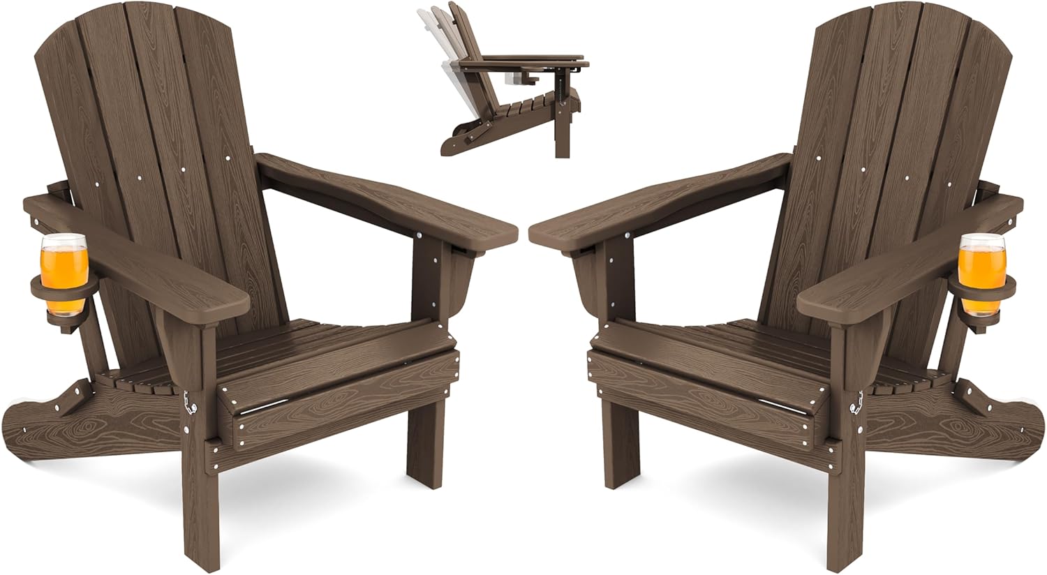 Adjustable Folding Adirondack Chair Set of 2 for Ultimate Comfort