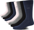 Calvin Klein Men's Dress Socks - 8 Pack Soft Cotton Blend for Comfort