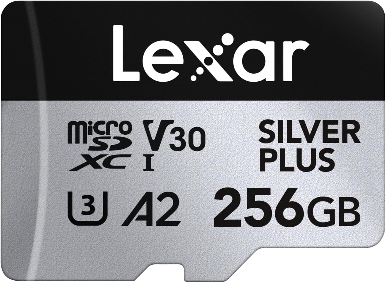 Lexar 256GB Silver Plus Micro SD Card for High-Speed Capture