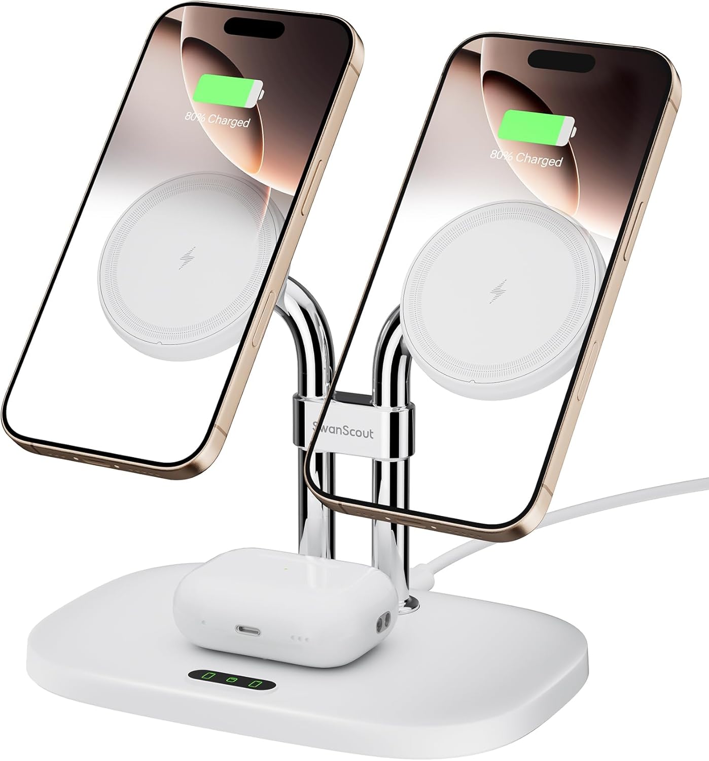 SwanScout Wireless Charger for iPhone and AirPods - 3-in-1