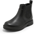 Coutgo Girls Lug Sole Ankle Boots Side Zip Chunky Low Heel - Durable