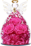 Preserved Rose Angel Gift for Women - Forever Fresh Floral Figurine