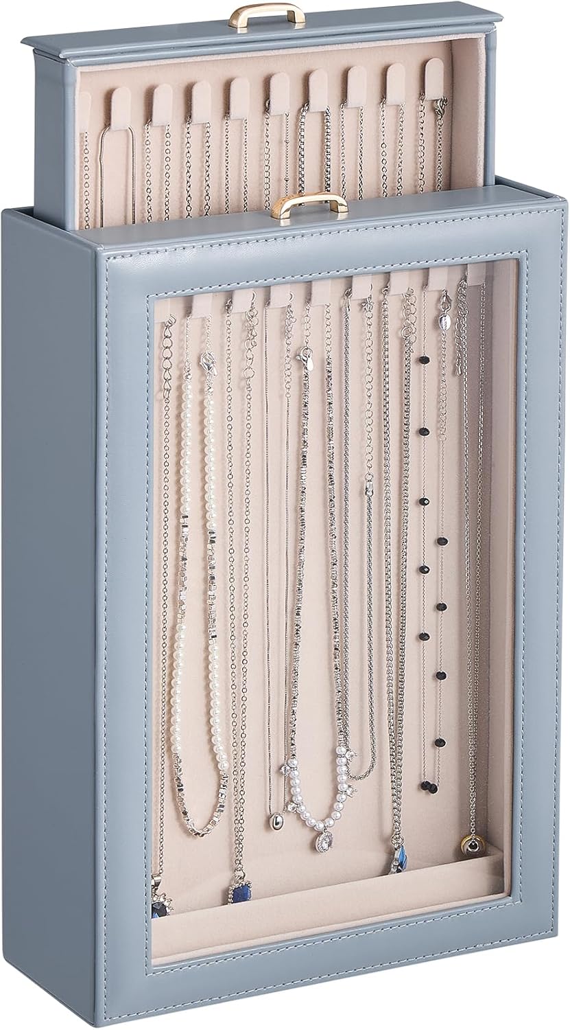Lolalet Necklace Organizer Box for Tangle-Free Jewelry Storage