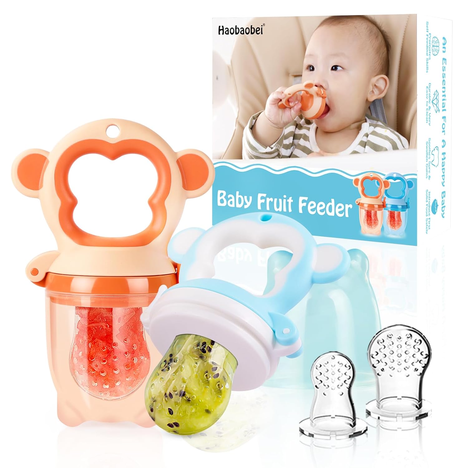 BPA-Free Teething Relief Duo: Baby Fresh Fruit Feeder