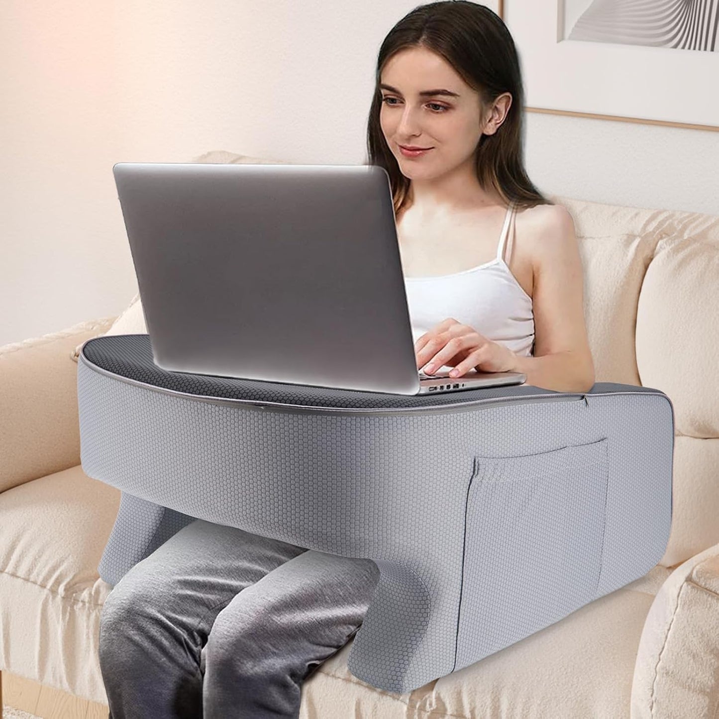 Memory Foam Gaming Lap Pillow - Ultimate Support & Comfort