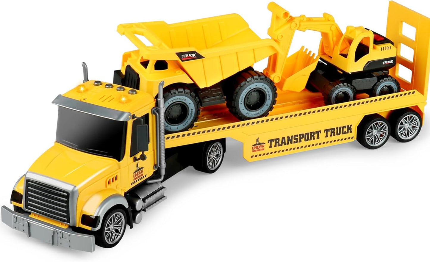 27 Inch Large Friction Powered Construction Truck Toy Set