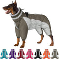 Full Body Dog Coat with Legs - Army Green Warm Fleece Winter Jacket M