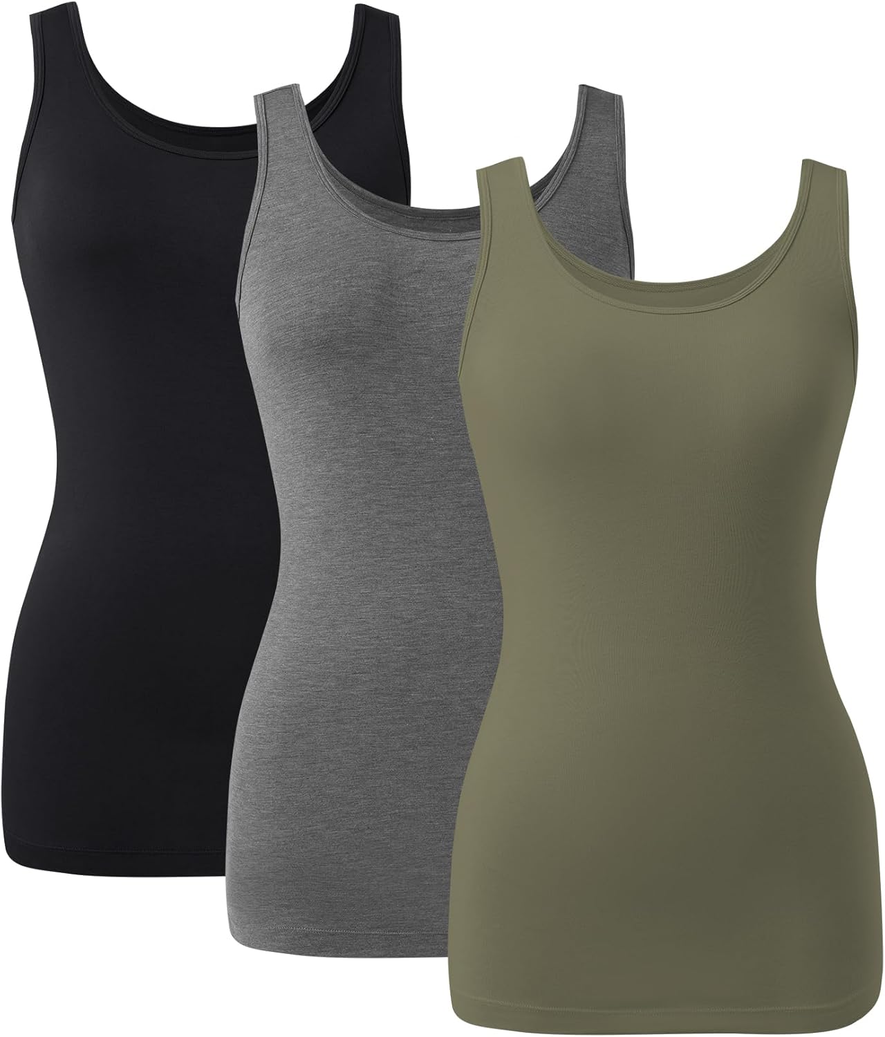Bamboo Rayon Camisole Tops for Women - Soft & Breathable 3 Pack