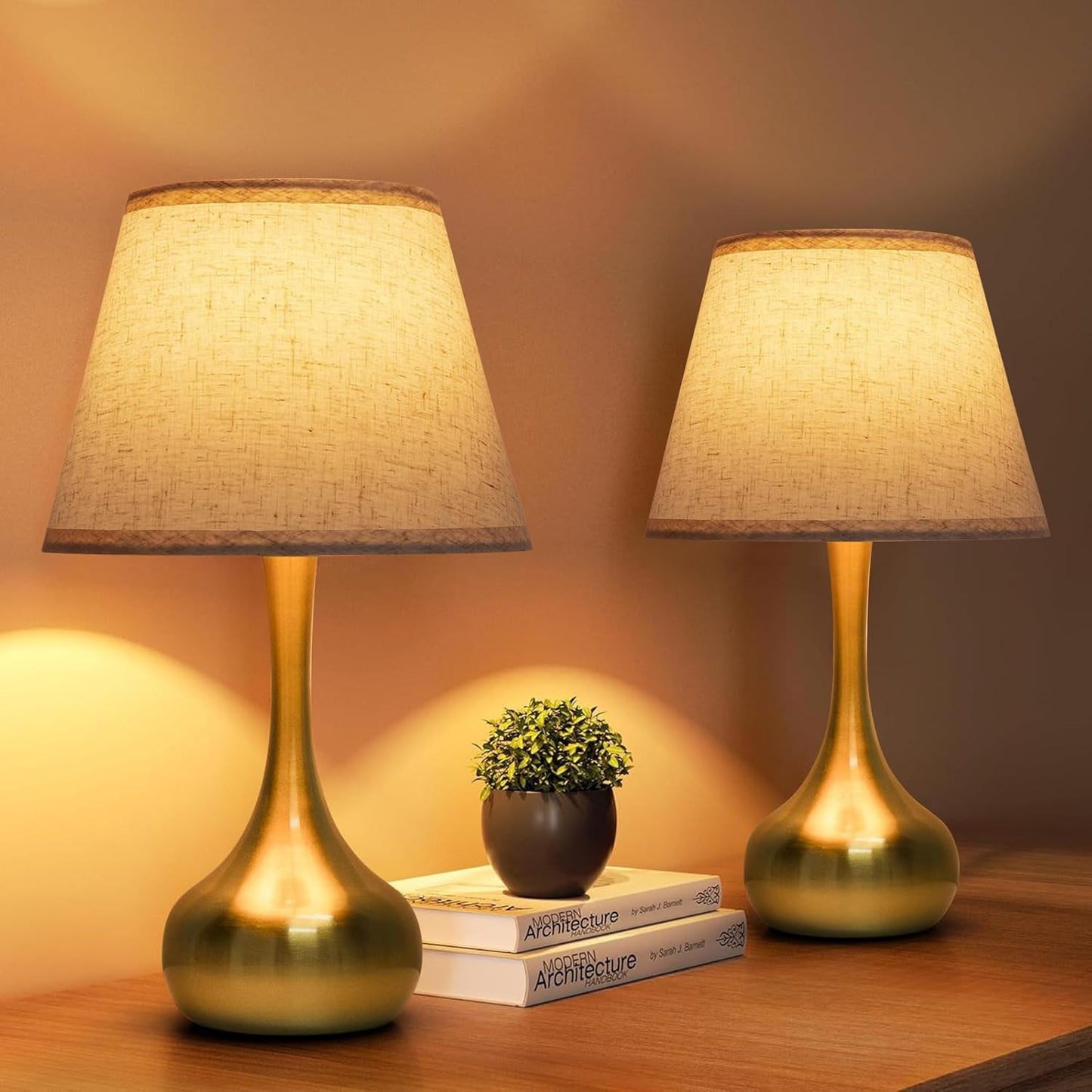 ONEWISH Touch Table Lamp Set of 2 for Bedroom and Living Room