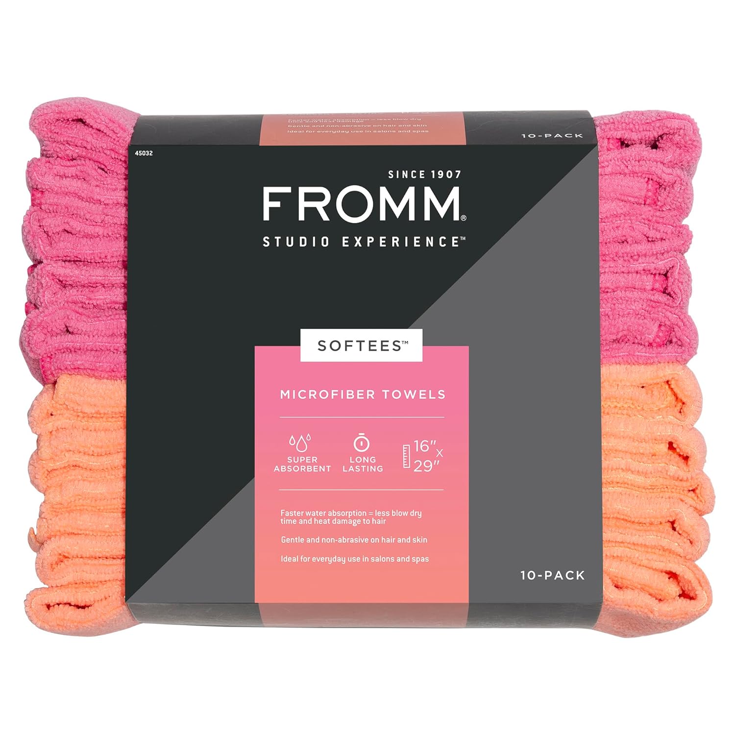 Fromm Softees Microfiber Towels for Hair Drying and Spa Use