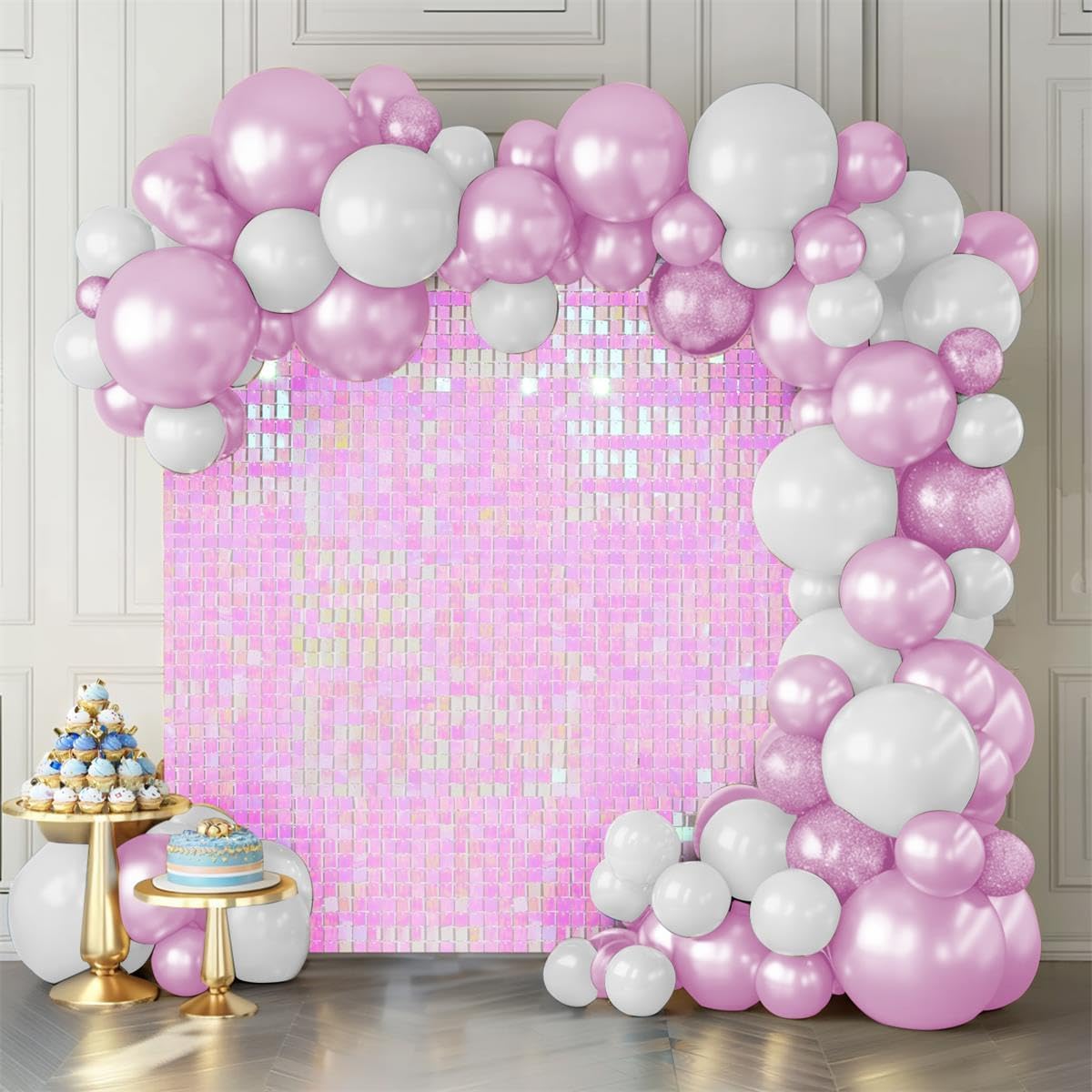 Shimmer Wall Backdrop Pink Panels for Parties and Weddings