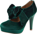 Vintage Womens Small Bowtie Platform Pumps for Women - Retro Heels