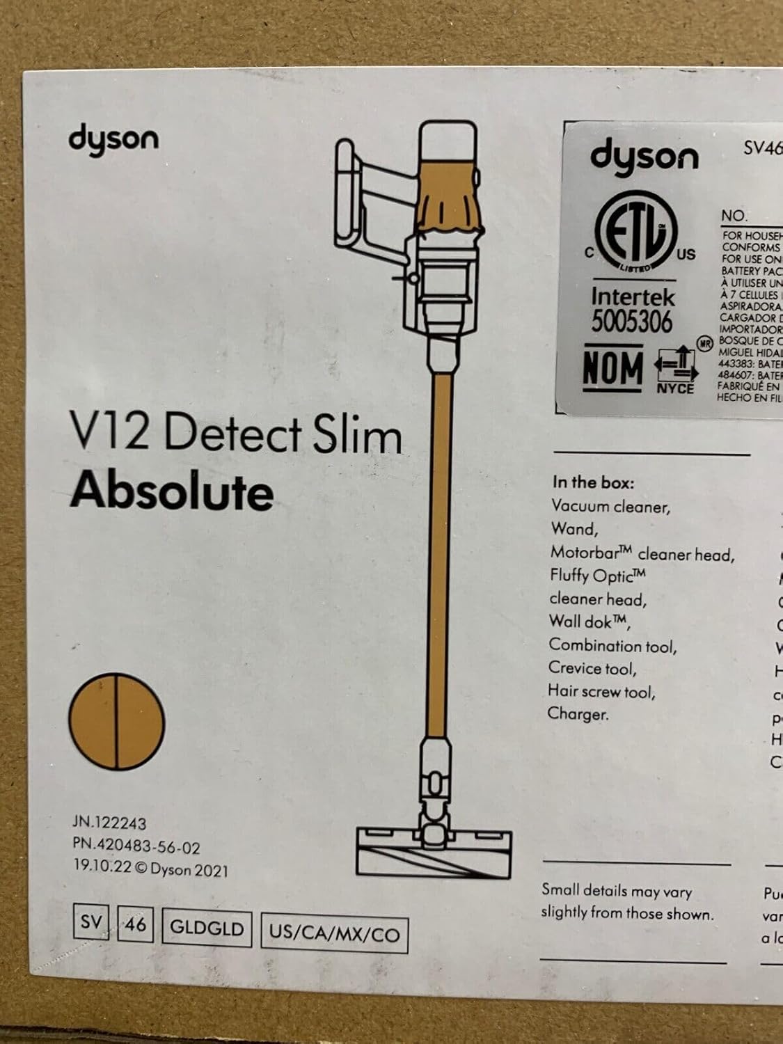 Dyson V12 Detect Slim - Powerful Suction, 60 Min Runtime