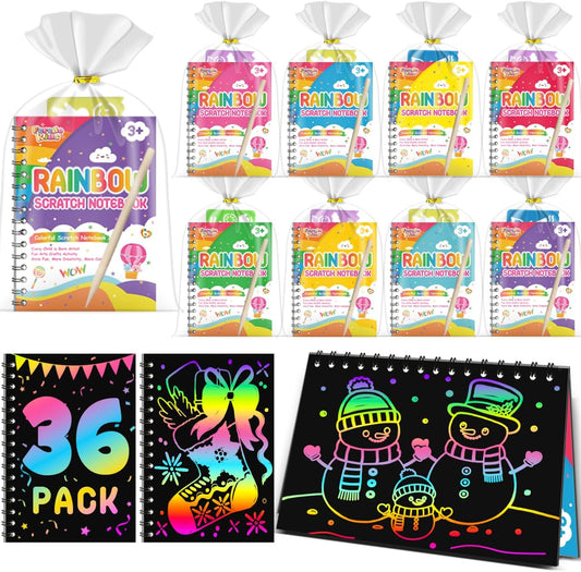 Rainbow Scratch Art Notebooks for Kids - Perfect Party Favors