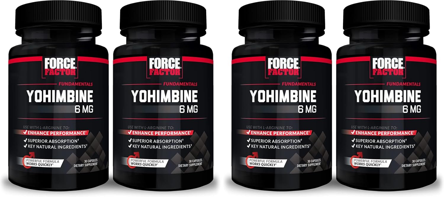 Force Factor Yohimbine Supplement for Men to Enhance Performance