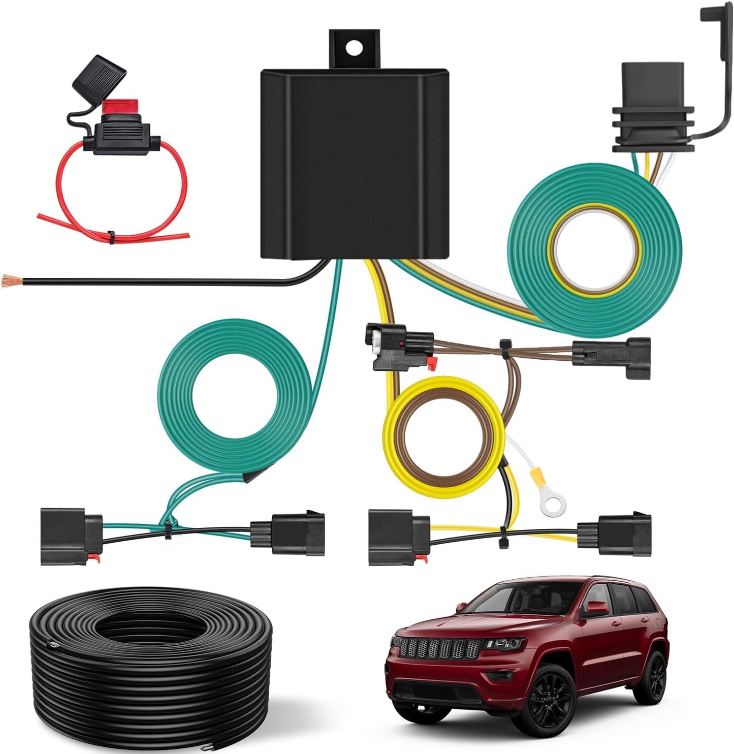 Nilight 4 Pin Trailer Wiring Harness Kit for Jeep Grand Cherokee