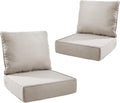 Beige 2-Pack Outdoor Cushion Set 24x24x6 in - UV & Water Resistant